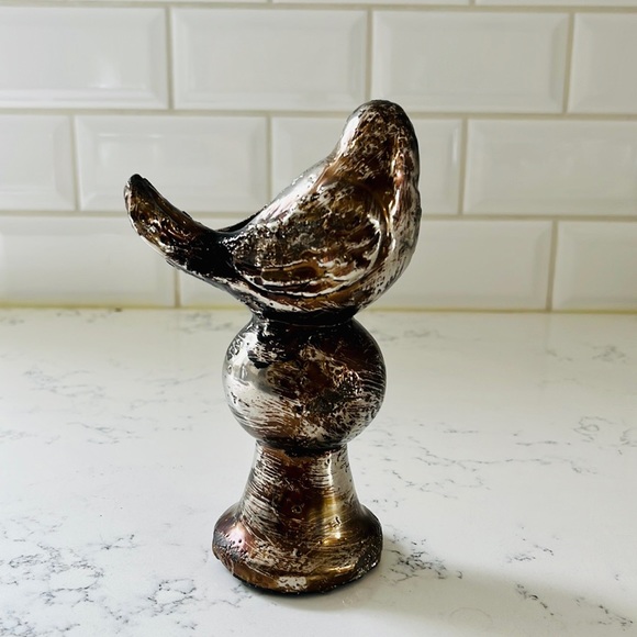 Ceramic metallic color brown color decorative bird - Picture 6 of 11